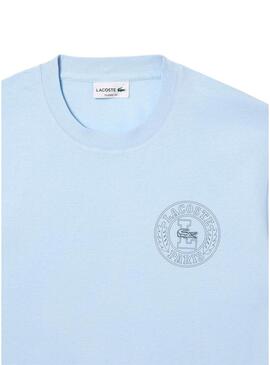 Maglietta Lacoste Logo Lacoste Paris blu per uomo