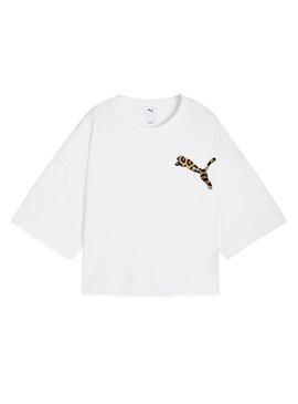 Maglietta Puma Leo Luxe bianca per donna