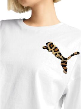Maglietta Puma Leo Luxe bianca per donna