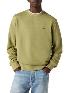 Felpa Levis Original Housemark verde per uomo