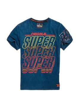T-Shirt Superdry Spectrum Blu Uomo