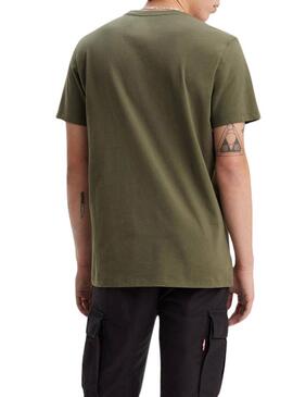Maglietta Levis Housemark Graphic verde per uomo