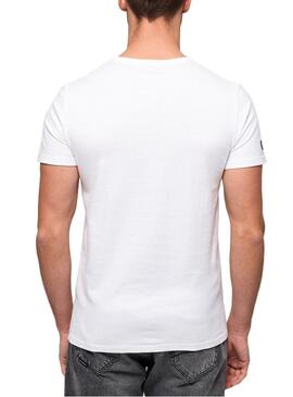 T-Shirt Superdry Logo vintage Bianco Uomo