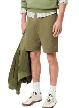 Bermuda in cotone verde Lacoste per uomo