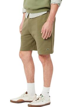 Bermuda in cotone verde Lacoste per uomo