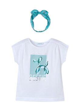 Maglietta Mayoral fascia bianca per bambina