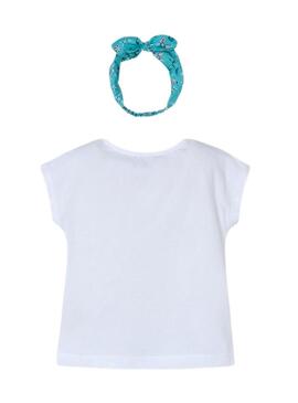 Maglietta Mayoral fascia bianca per bambina