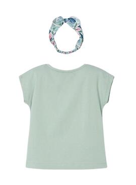 Maglietta Mayoral fascia verde per bambina