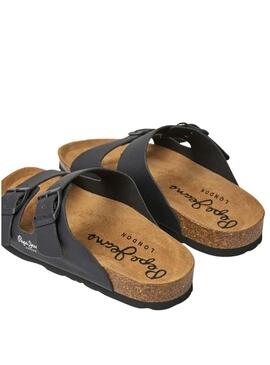 Sandali Pepe Jeans Oban Classic neri per donna.