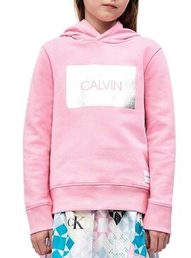 T-Shirt Calvin Klein Silver Box Rosa Bambina