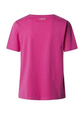 Maglietta Pepe Jeans Ruby fucsia per donna