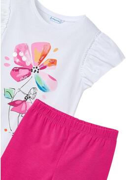 Set Mayoral leggings e maglietta floreale per bambina.