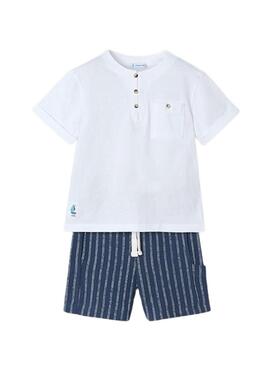 Set Mayoral bermuda a righe e maglietta per bambino