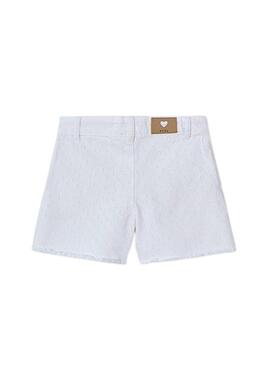 Pantaloni corti Mayoral in twill bianchi per ragazze