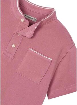 Polo Mayoral colletto mao rosa per bambino