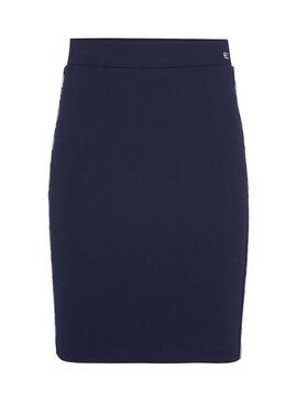 Gonna Tommy Jeans Piping Bodycon Blu Donna