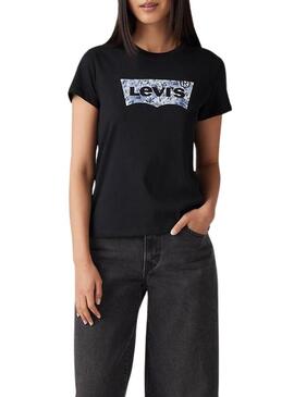 Maglietta Levi's The Perfect Tee Ophelia Floral nera per donna