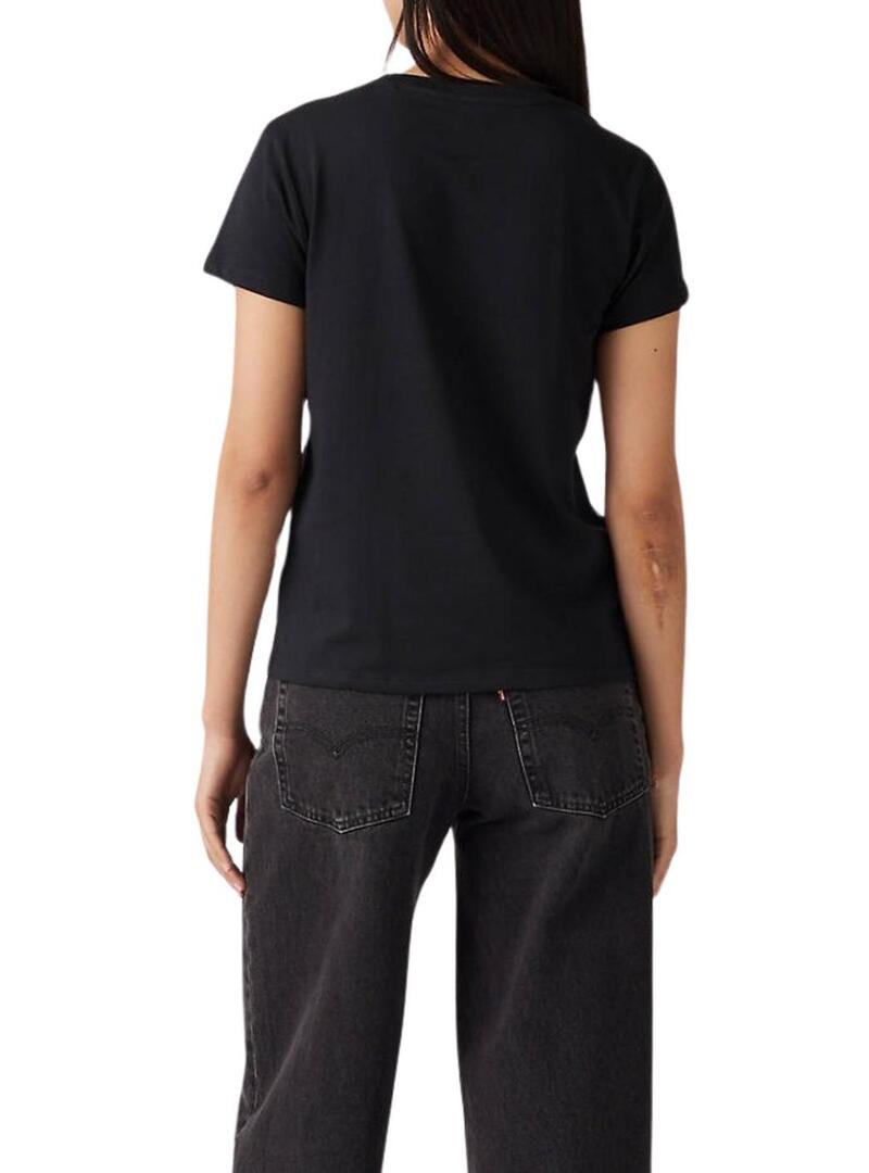 Maglietta Levi's The Perfect Tee Ophelia Floral nera per donna