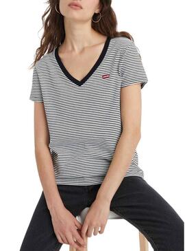 Maglietta Levi's Perfect V Neck a righe per donna
