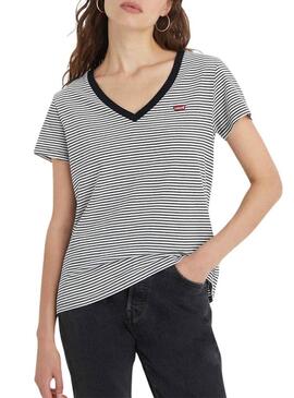 Maglietta Levi's Perfect V Neck a righe per donna