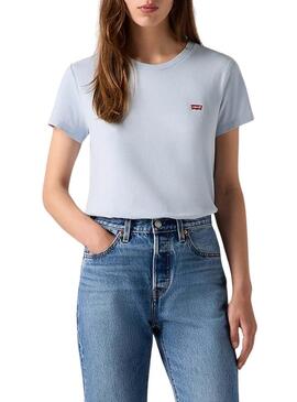 Maglietta Levi's Perfect Tee Skyway blu per donna