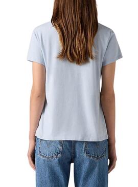 Maglietta Levi's Perfect Tee Skyway blu per donna