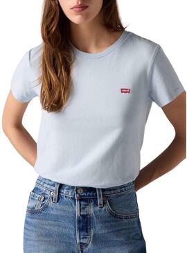 Maglietta Levi's Perfect Tee Skyway blu per donna