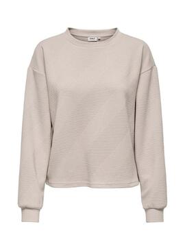 Felpa Only Chris beige per donna.