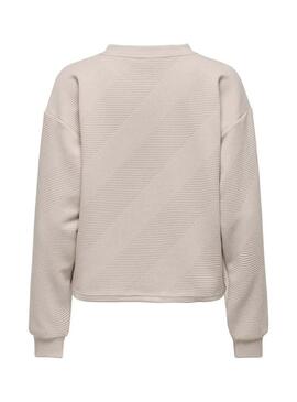 Felpa Only Chris beige per donna.