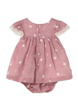 Abito Mayoral con culotte ricamata rosa baby
