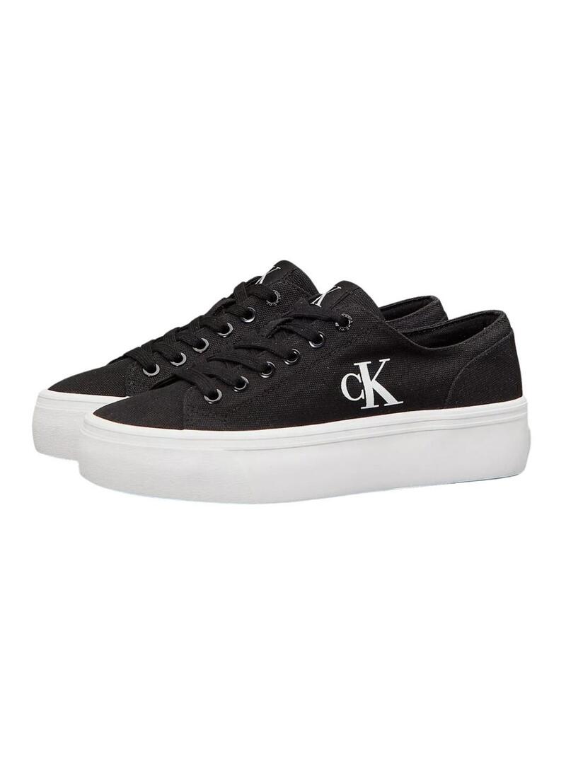 Sneakers Calvin Klein Flatform Low nere per donna.