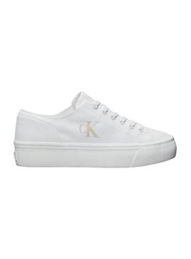 Sneakers Calvin Klein Flatform Low bianche da donna.