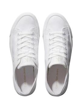 Sneakers Calvin Klein Flatform Low bianche da donna.