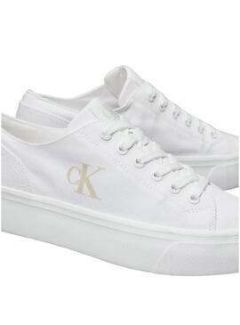 Sneakers Calvin Klein Flatform Low bianche da donna.