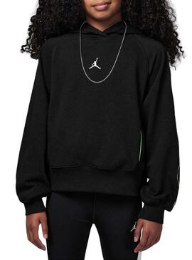 Felpa Jordan Dri-FIT Sport nera per ragazza.