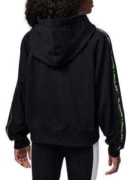 Felpa Jordan Dri-FIT Sport nera per ragazza.