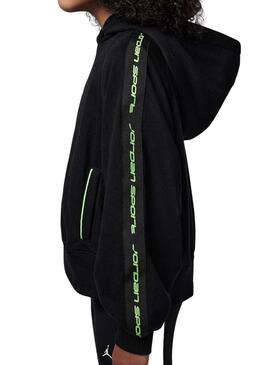 Felpa Jordan Dri-FIT Sport nera per ragazza.