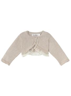 Giacca Mayoral Rebeca cerimonia beige neonato