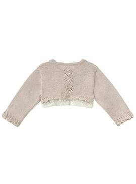 Giacca Mayoral Rebeca cerimonia beige neonato