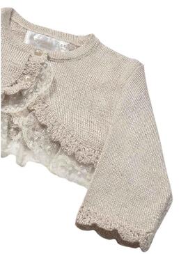 Giacca Mayoral Rebeca cerimonia beige neonato