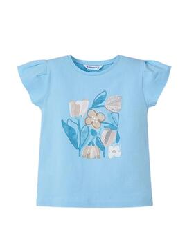 Maglietta Mayoral blu cielo per bambina