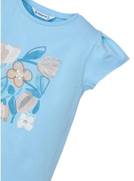 Maglietta Mayoral blu cielo per bambina