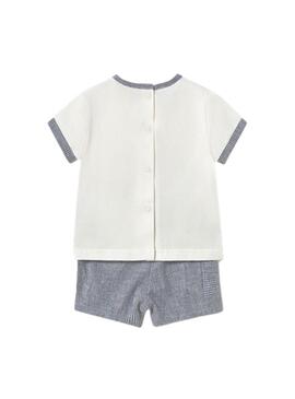 Set Mayoral shorts Star blu per neonati