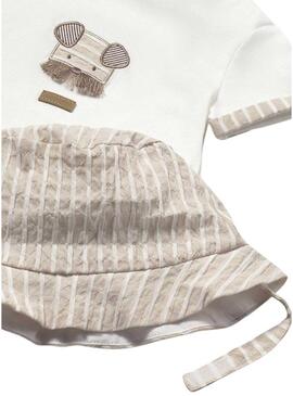Set Mayoral pantaloni maglia beige per neonati