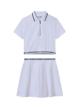 Set Mayoral gonna e polo blu per bambina