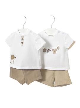 Set 4 pezzi Mayoral Frappe beige per bambini