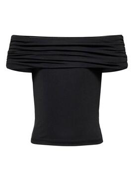 Top Only Ogea Bardot nero per bambina