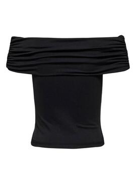 Top Only Ogea Bardot nero per bambina