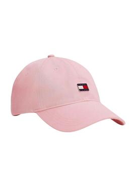 Cappellino rosa Tommy Jeans Heritage per donna