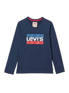 T-Shirt Levis HeroLa Blue Blu Navy Bambino